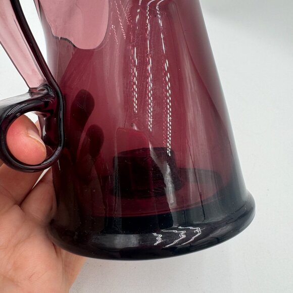 Le Smith Amethyst Glass Taper Candle Holder Mid century Modern MCM - Picture 3 of 12